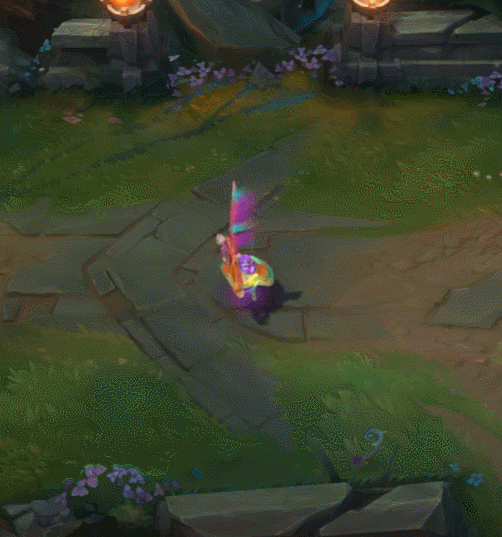 技能特效都变成了彩色,少女感十足.