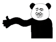 熊猫头表情包有些人光是遇见就很开心