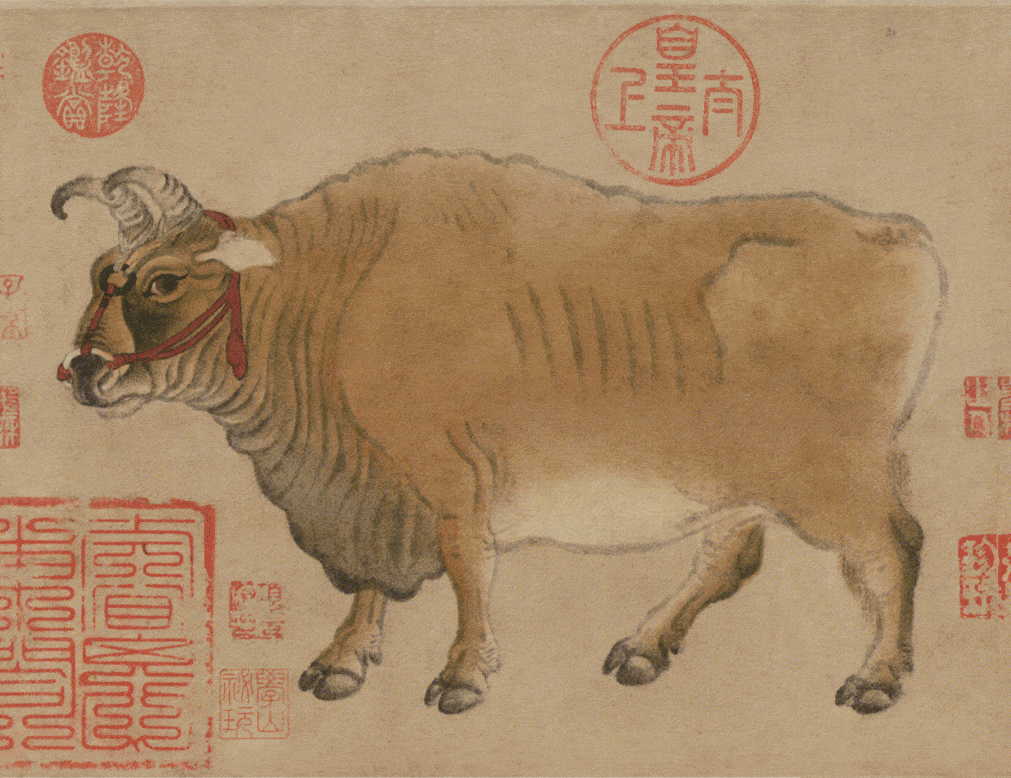(一) 唐·韩滉《五牛图卷》中国历代名家画牛精选