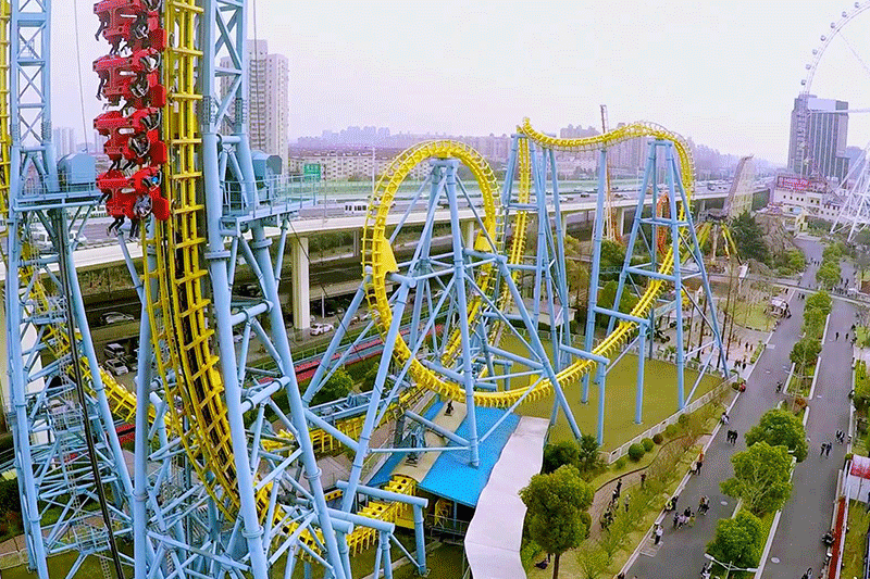 上海锦江乐园30余项大型经典游乐项目,高刺激,高科技,高强度,国际