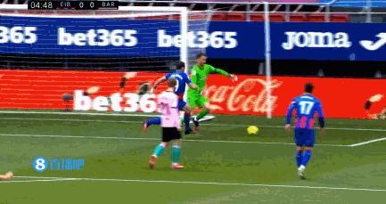 西甲格子凌空斩莫里巴伤退巴萨10埃瓦尔锁定第三