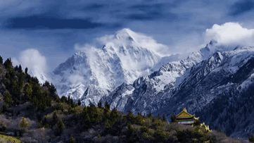 (最高峰:四姑娘山幺妹峰,海拔6250米)邛崃山脉d2:松潘黄龙景区成都d1