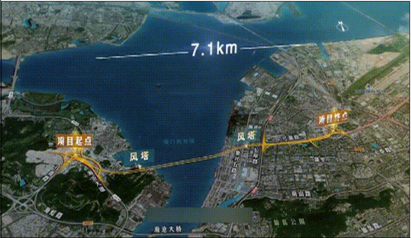 今天上午11时海沧隧道试通车厦门正式迎来四桥两隧时代