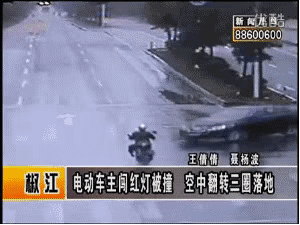 下面这些事故动态图 大部分都是因为 电动自行车驾驶人员违章行驶
