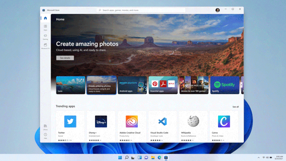 微软发布全新 win11 应用商店:美观易用 ui,支持安卓