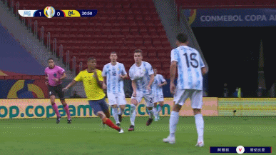 阿根廷4-3淘汰哥伦比亚精彩gif汇总:梅西再送助攻 带伤罚点