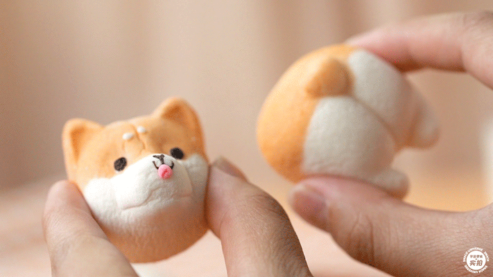 免费送软fuu柴犬屁屁棉花糖一秒治愈你