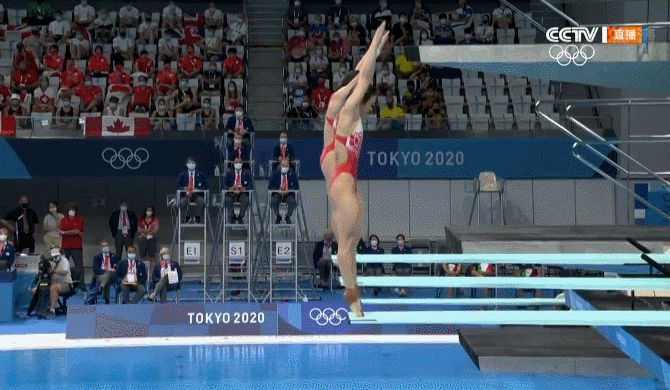 跳水女子双人3米板决赛中,中国跳水名将施廷懋搭档王涵,以总分326