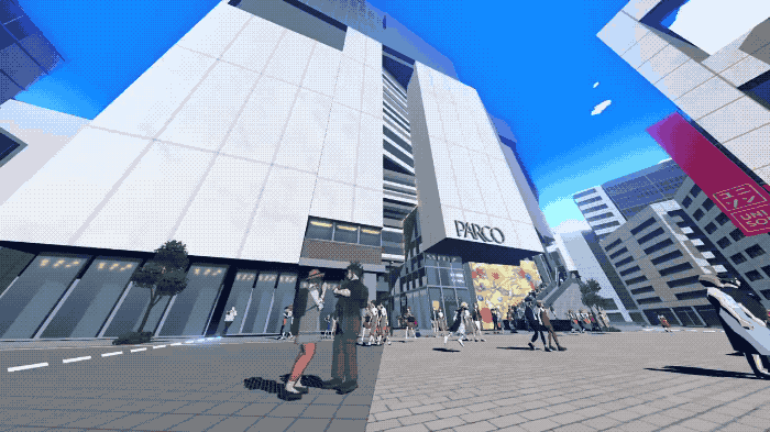 modi 大门:拥有明黄色大招牌的 tower records:繁忙的涩谷十字路口和