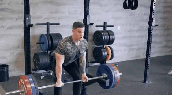 标准杠铃硬拉太难做只需调整好杠铃高度提升硬拉重量很轻松