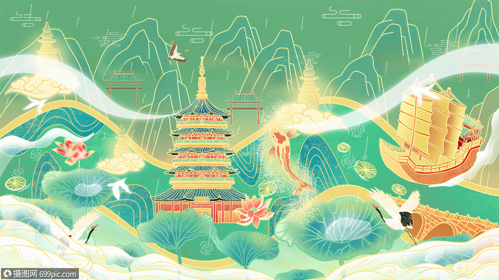 本期三维造型设计动画《关中八景》统筹:邓强作者:方晓霞,田滨,张翼