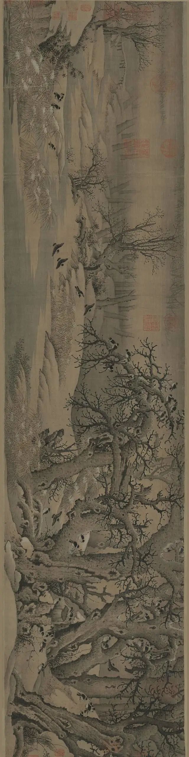 李成晴峦萧寺寒林平野