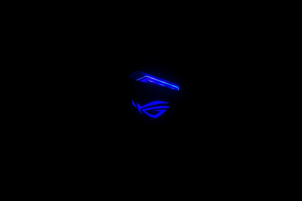 带败家之眼灯效的rog strix arion s500移动固态硬盘