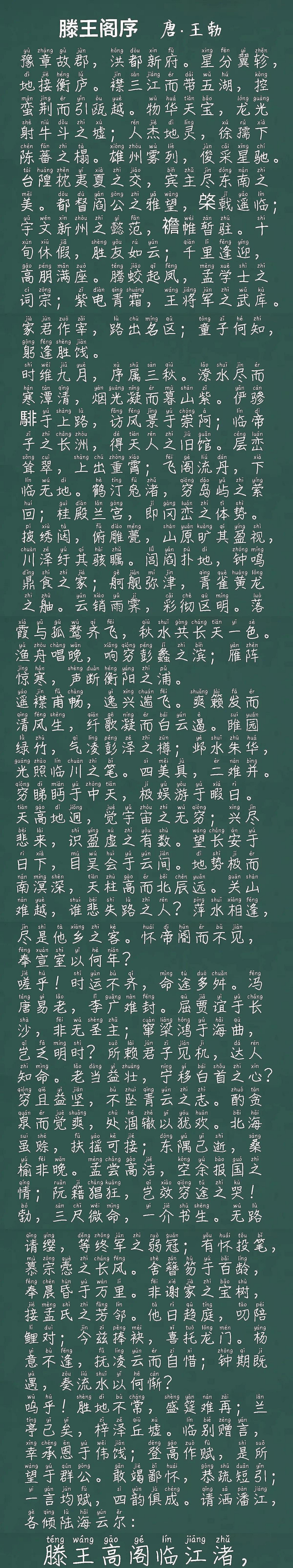 名人名篇之王勃滕王阁序