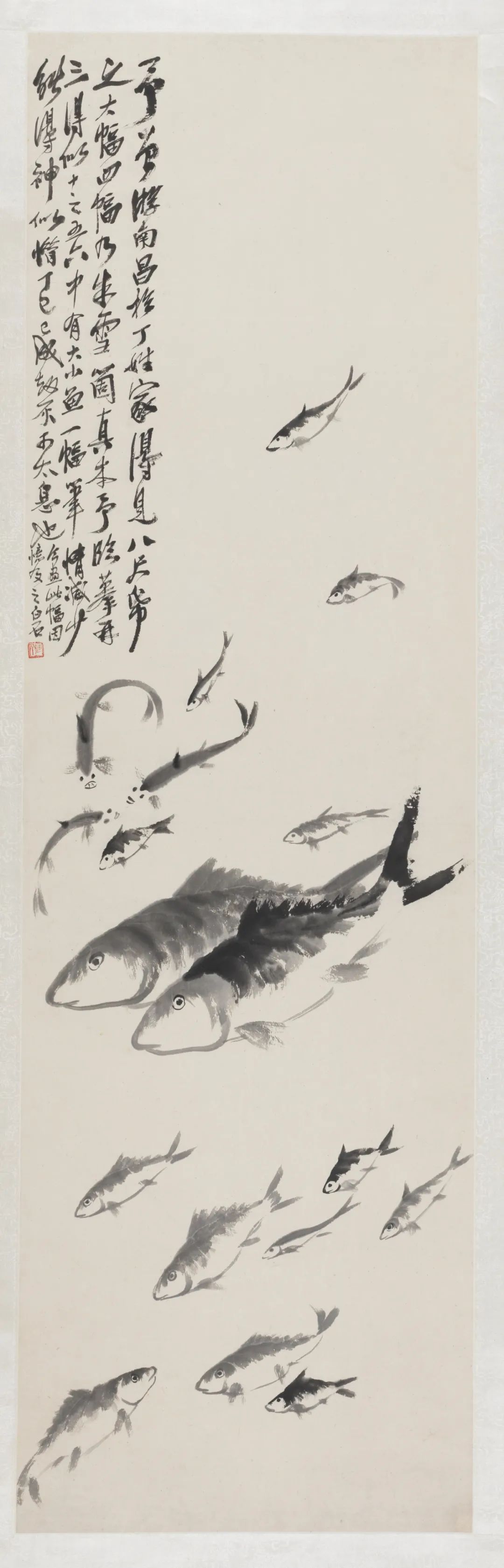 群鱼齐白石中国画136.2×47.