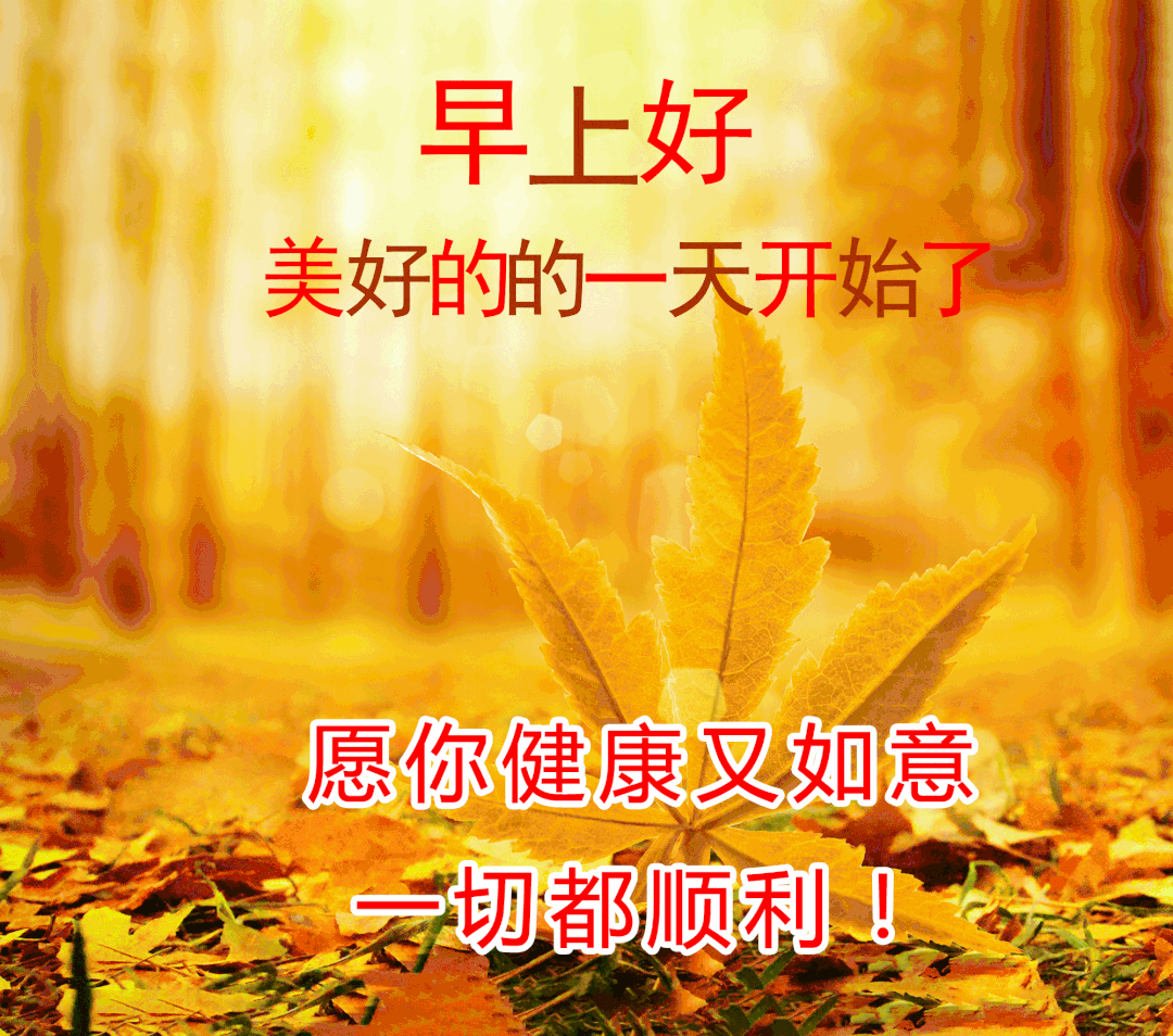 秋天精美早上好祝福图片 最新秋天早晨问候图片