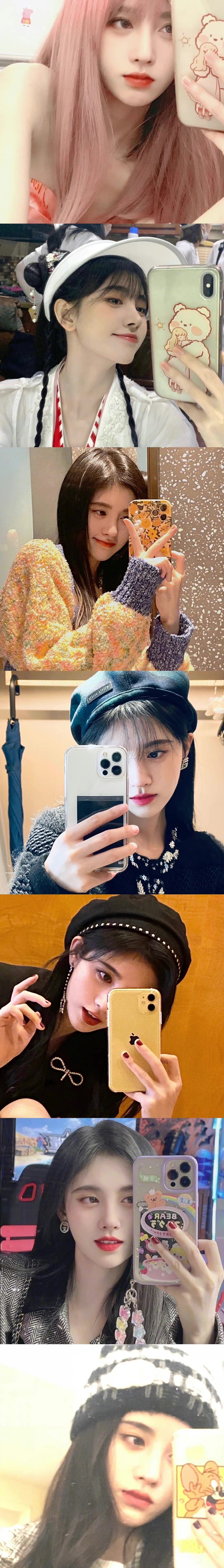 鞠婧祎对镜自拍合集我愿称内娱最会拍照的女明星