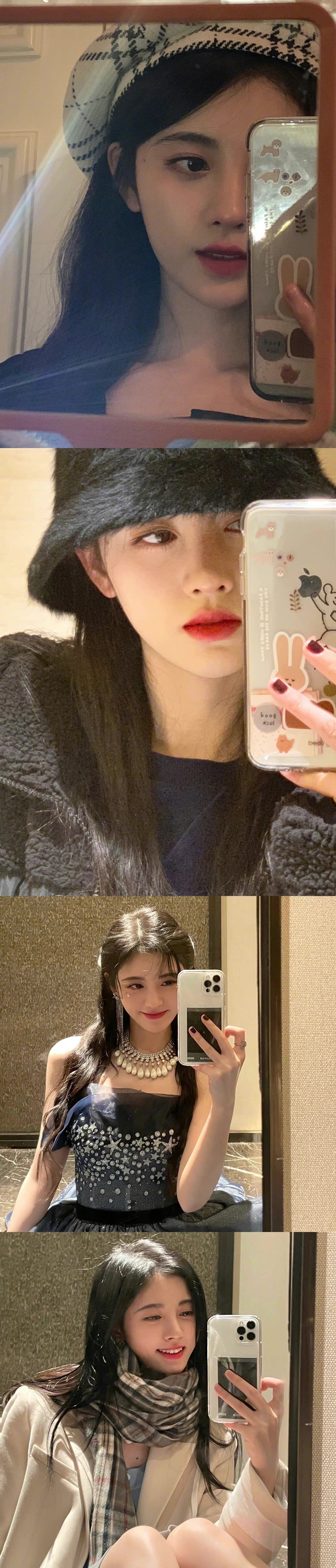 鞠婧祎对镜自拍合集我愿称内娱最会拍照的女明星
