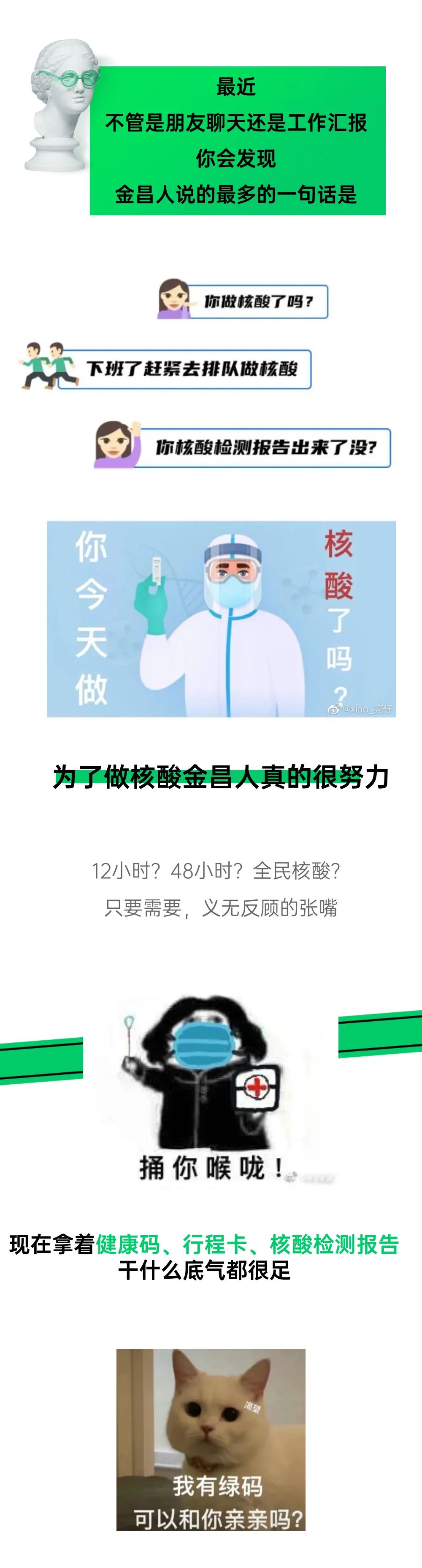 你几次核酸了金昌人做核酸下的好笑与辛酸