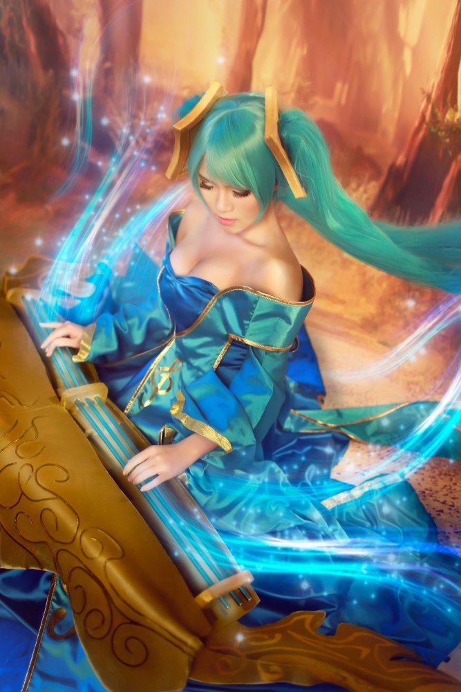英雄联盟cosplay:琴女这胸真好听,不我是说这音乐好大
