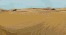 巴丹吉林沙漠水和沙的完美邂逅