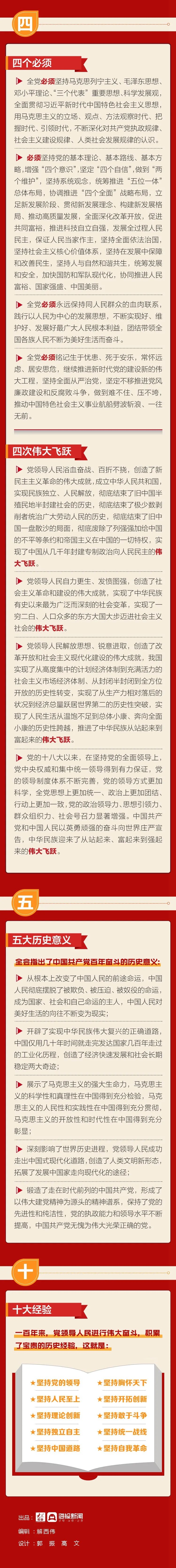 学习六中全会公报牢记一二三四五十