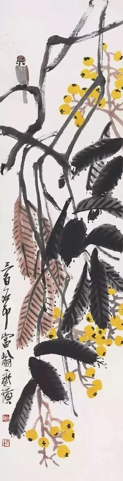 赏画三位大师的水墨麻雀活灵活现