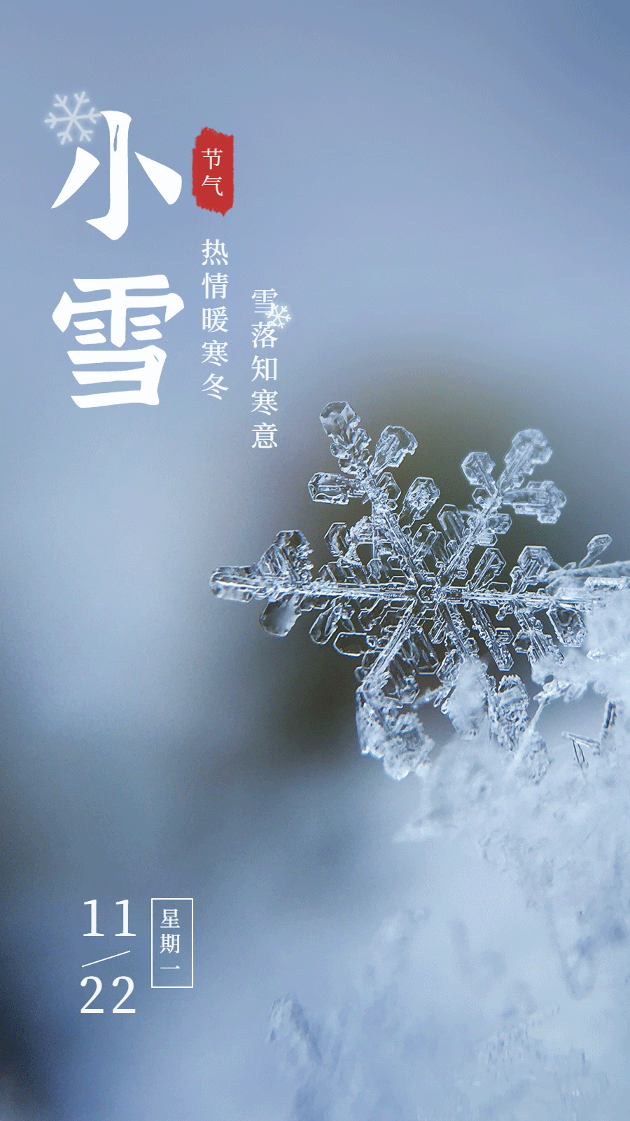 小雪节气的到来,意味着天气会越来越冷,降水量渐增.