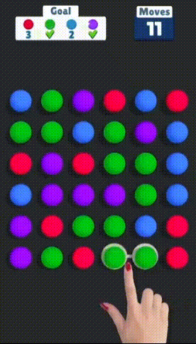 clear the dots》是一款消除游戏,和常见的消除游戏玩法不同,该游戏