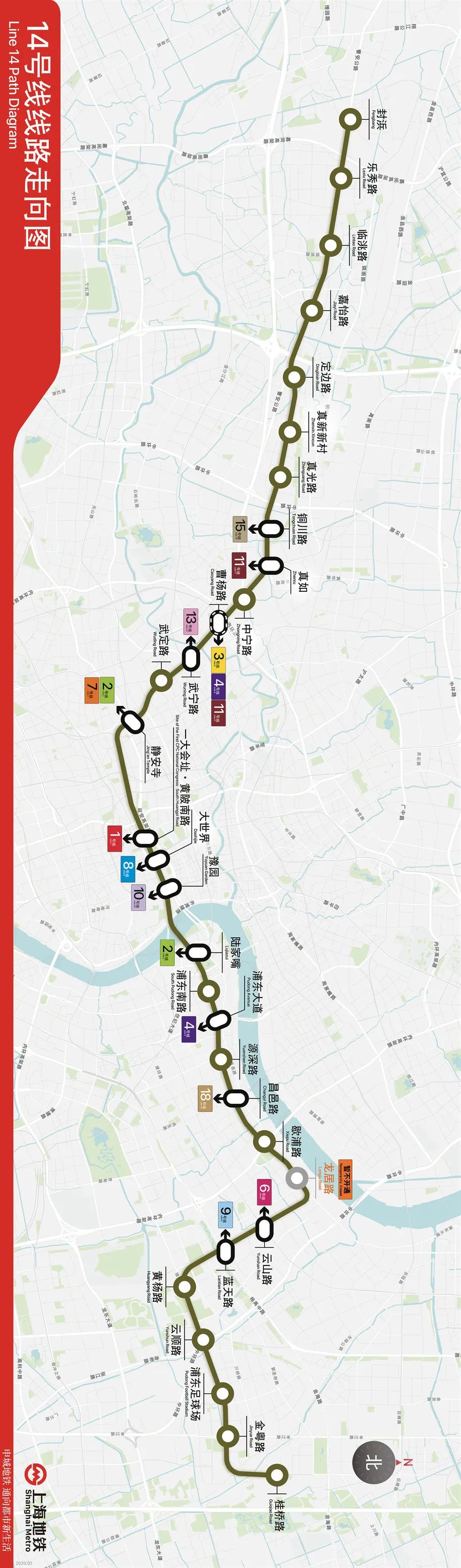 上海人终于盼来了地铁14号线年底开通贯穿5个区可与13条线路换乘探营