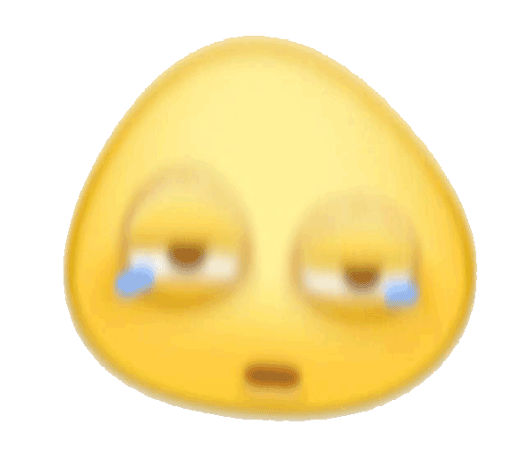 扭曲犯困小黄脸表情包我好困