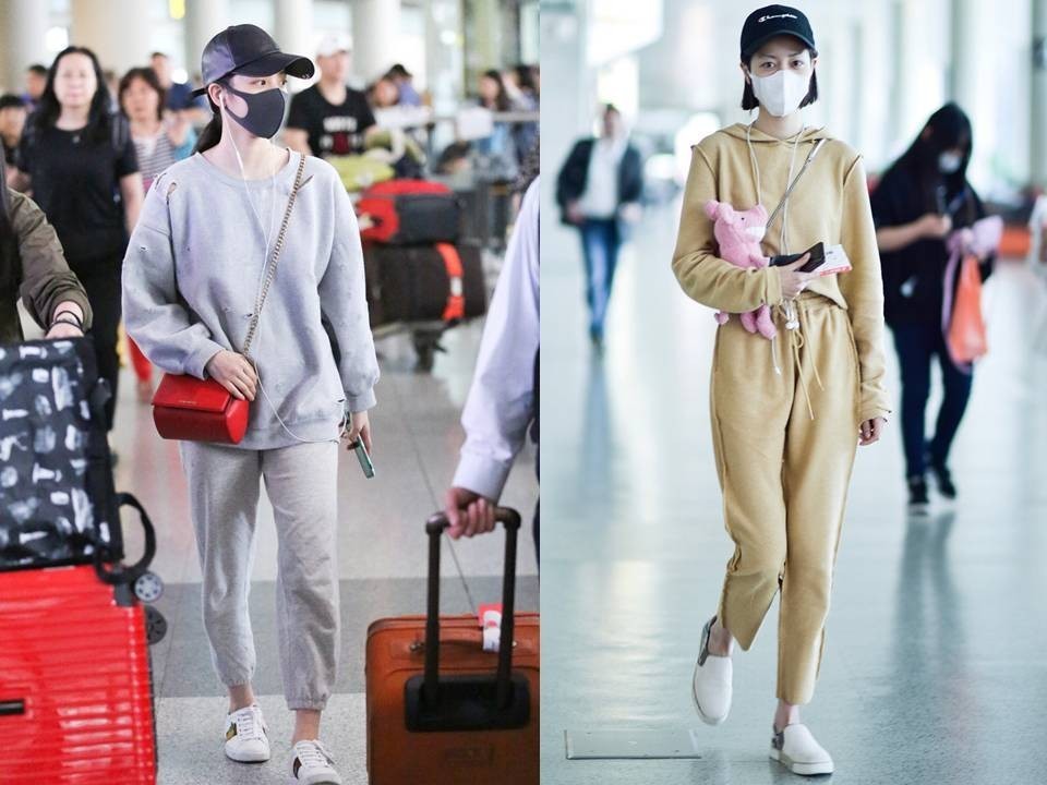 流量们小花们能在机场穿点凡人的衣服吗？能！