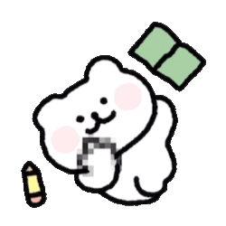 小白熊白底的动图表情包