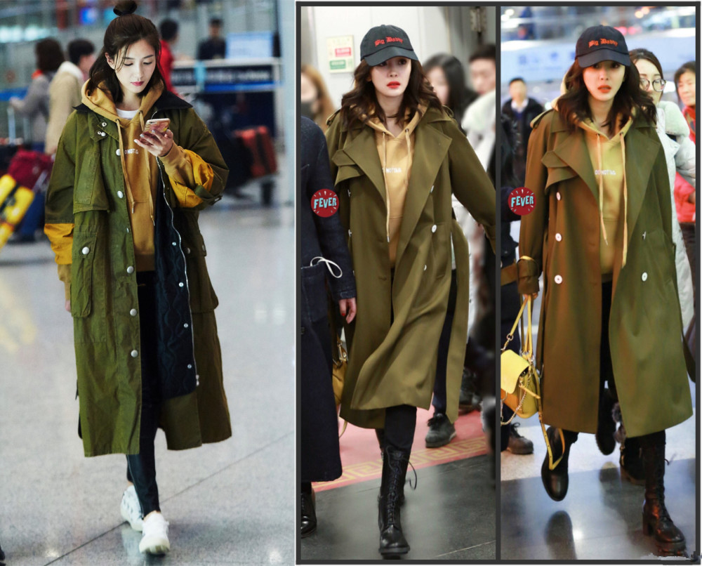 江疏影机场街拍又被指模仿杨幂?不如说她们都