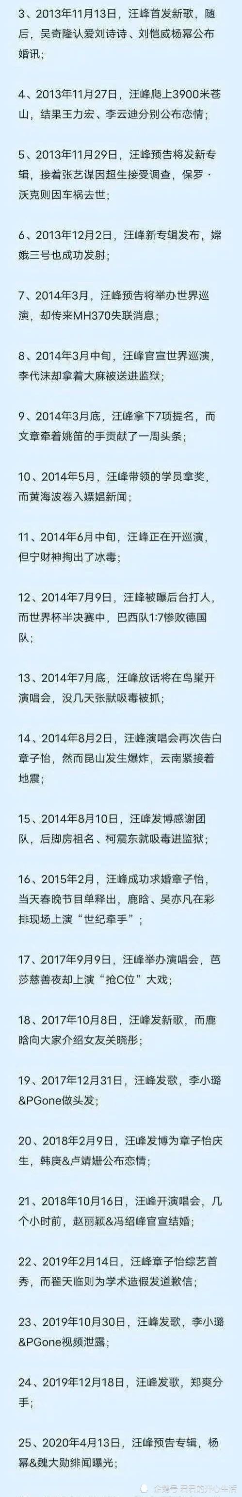 2021年那些不能提名字的艺人,他们的塌房瓜曝出的那几天,总有汪峰发
