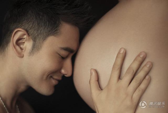 黄晓明晒Baby孕照 感慨当妈妈不易 - 1