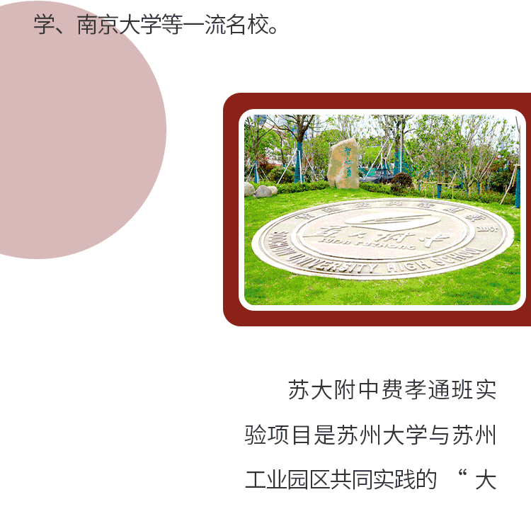 美美与共,强基扬长|苏大附中费孝通班项目介绍