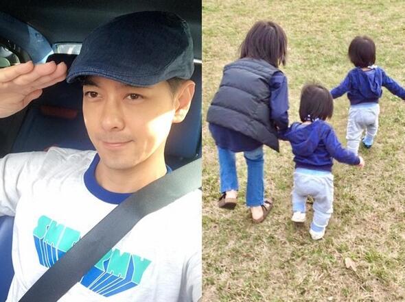 林志颖一家五口牵手逛街 同穿亲子装温馨又有