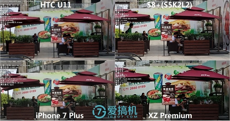 巅峰对决!S8+\/U11\/索尼XZP\/iPhone拍照横评