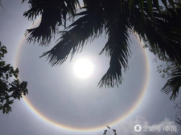 泰国惊现天象奇观 天空高挂双层圆七色彩虹日晕 异常悦目（组图） - 2