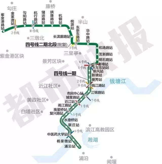 (另,根据《杭州市城市综合交通专项规划修编(草案)》,4号线南面,有