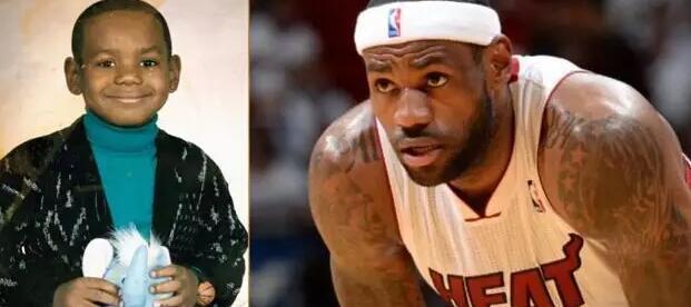 球星罕见童年旧照 詹姆斯迷恋布娃娃_腾讯NB