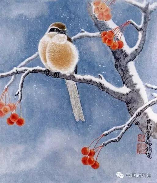 赏一组漂亮的雪景工笔画!