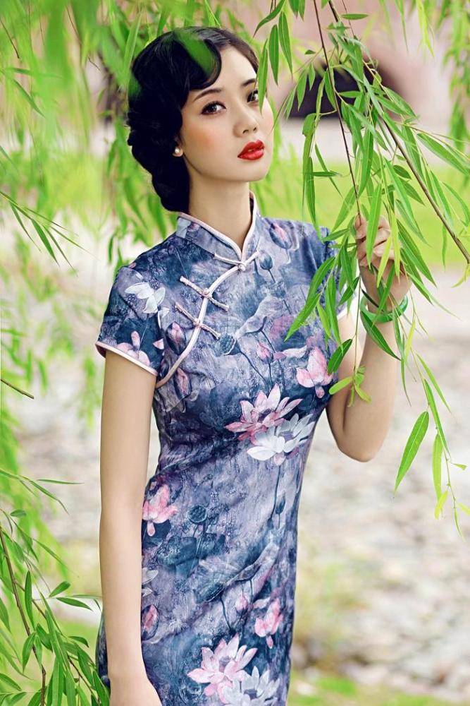 美女,旗袍,江南,小家碧玉