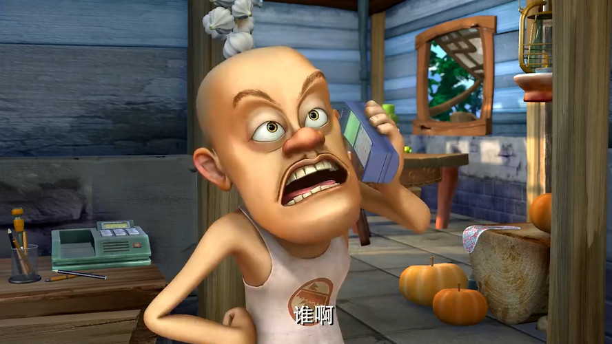 《熊出没》中只要李老板一出场,那就绝对是砍树的事!