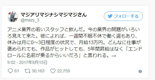 如同奴隸市場？日本知情人士吐槽動畫業界