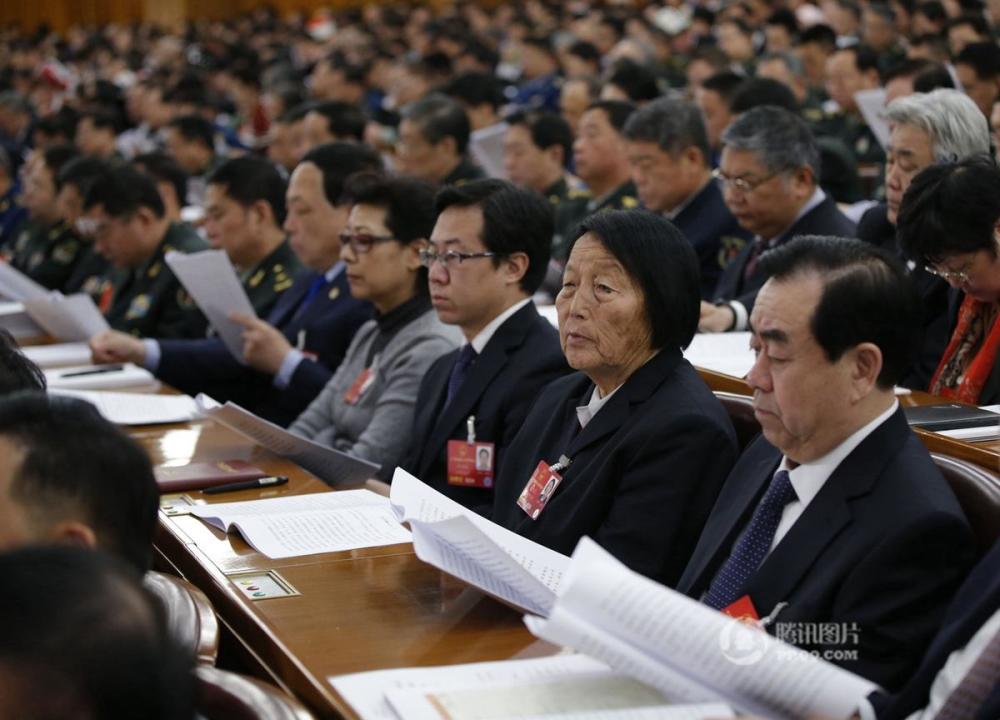 人大第四次会议现场特写镜头集锦