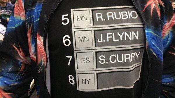 球迷制T恤嘲讽森林狼未选库里_腾讯NBA