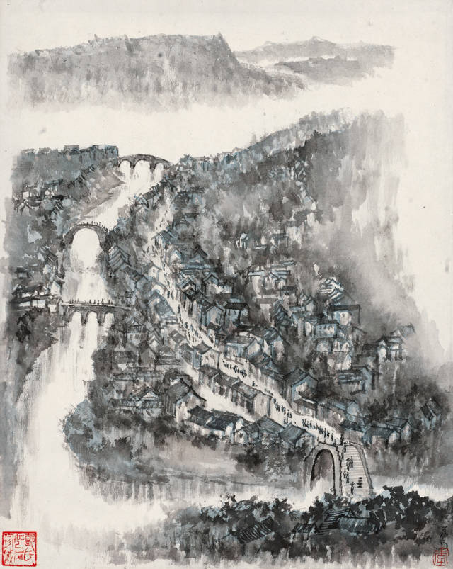 李可染 革命圣地韶山 1971年作 (6842.