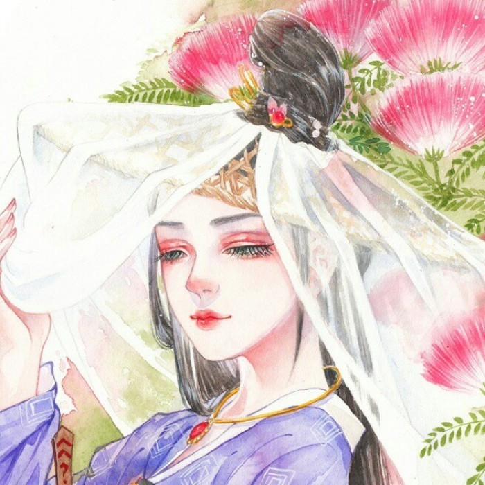古风·美人·头像:落花芳菲,浅笑盈盈,惊鸿一瞥,所谓一眼万年